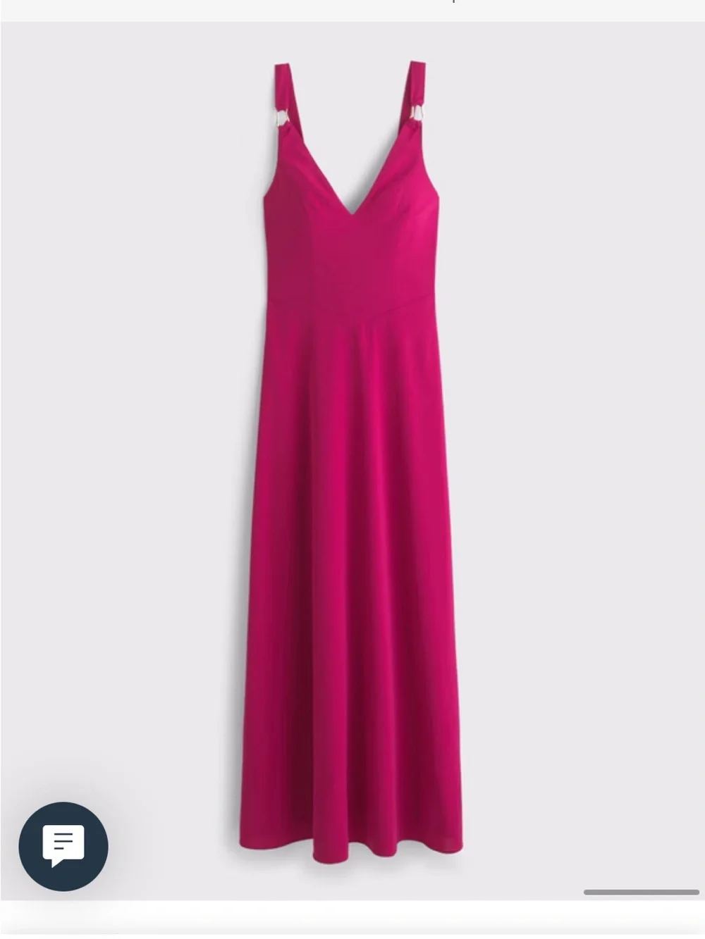 Abercrombie & Fitch Fuchsia Dipped-Waist Hardware Maxi Dress